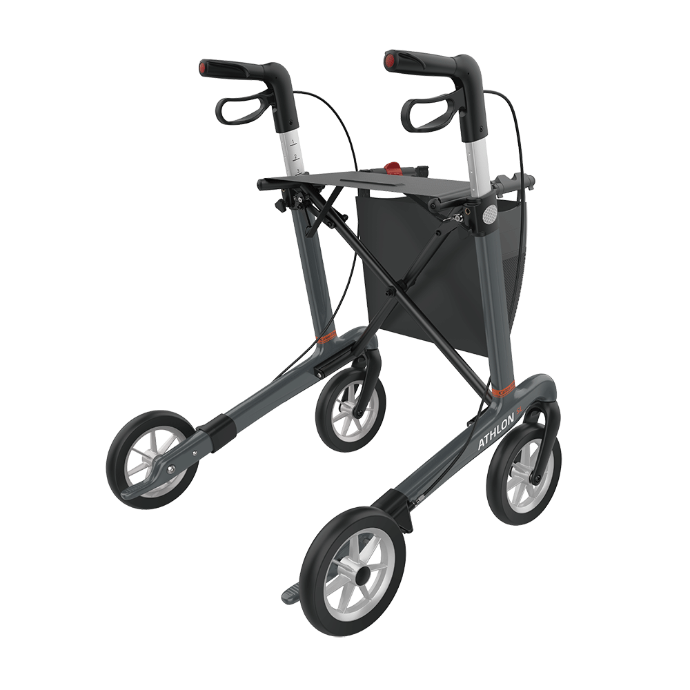 Rehasense | Athlon SL Rollator Range | Safest and Lightest Carbon Fibre Rollator Grey Right Back