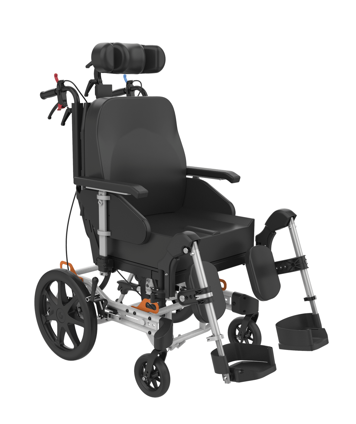 Rehasense | Icon 125 Comfort transit Wheelchair | Exceptional Seating Comfort SW 41 Front Right