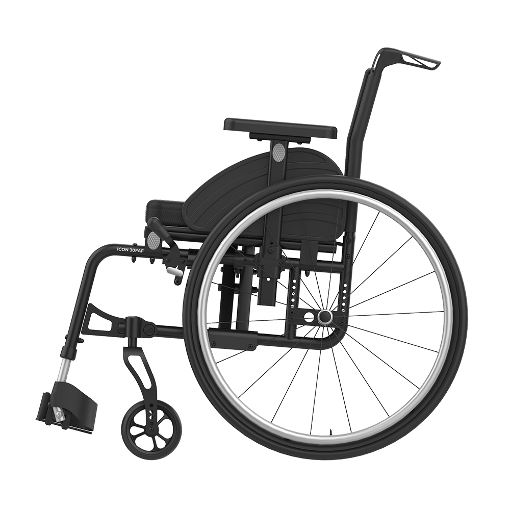 Rehasense | Icon 30 FAF | The Ultimate Foldable Semi-Active Wheelchair Left Side