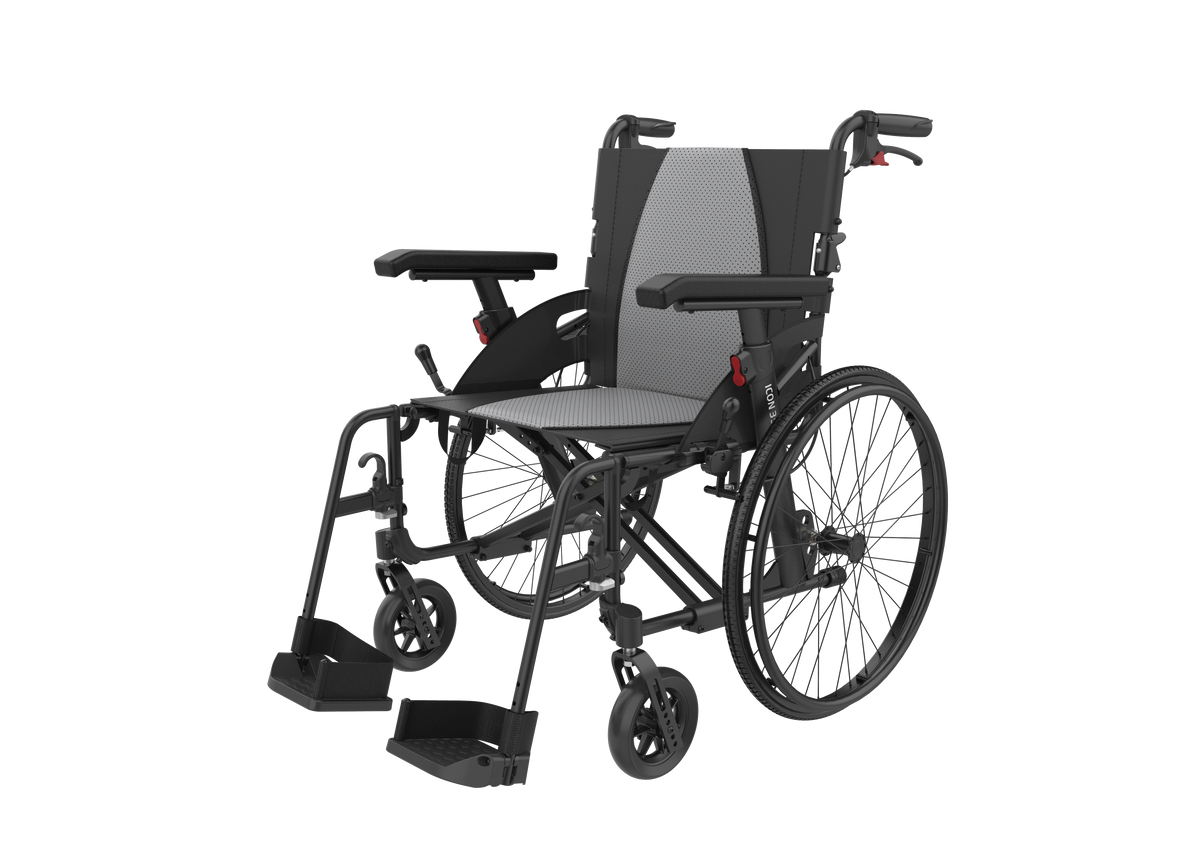 Rehasense Icon 35 LX Wheelchair Self Propel in Black
