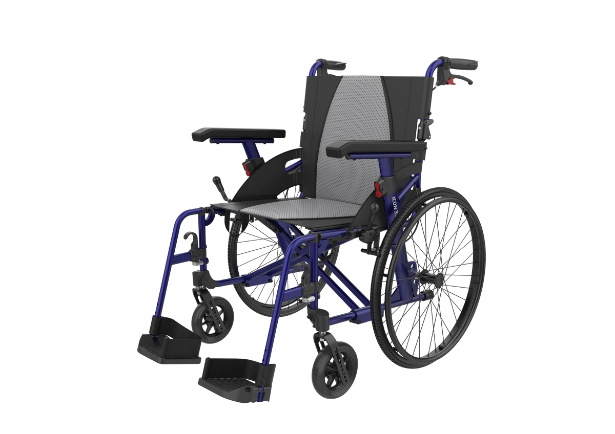 Rehasense Icon 35 LX Wheelchair Self Propel in Blue
