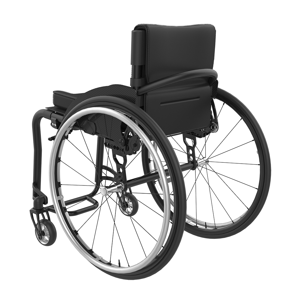Rehasense | Icon 60 Active Wheelchair | Personalised Comfort and Sporty Experience Black Back Left