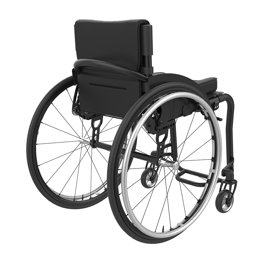 Rehasense | Icon 60 Active Wheelchair | Personalised Comfort and Sporty Experience Black Back Right