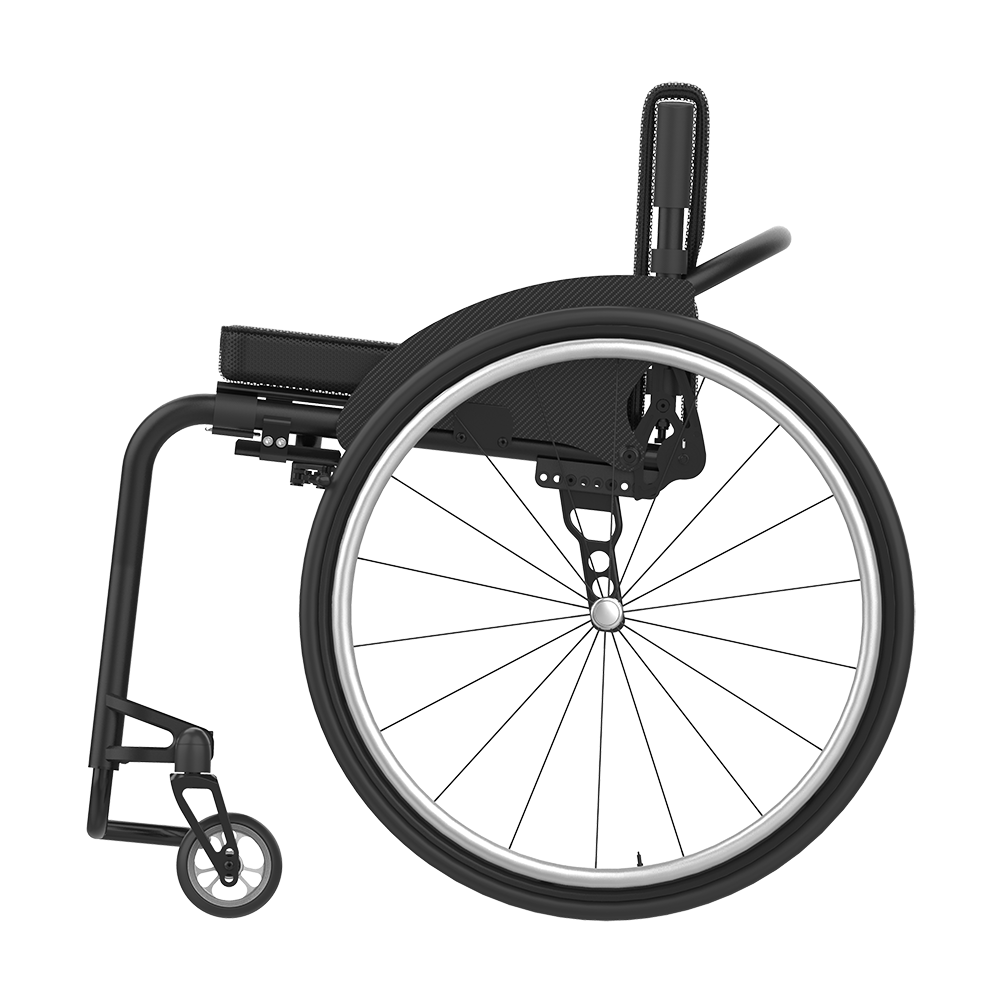 Rehasense | Icon 60 Active Wheelchair | Personalised Comfort and Sporty Experience Black Left Side