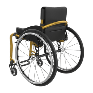Rehasense | Icon 60 Active Wheelchair | Personalised Comfort and Sporty Experience Gold Back Left