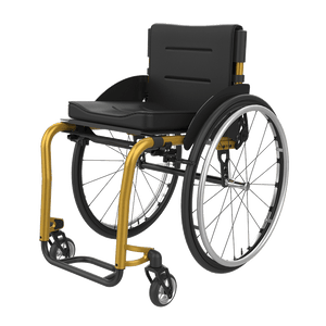 Rehasense | Icon 60 Active Wheelchair | Personalised Comfort and Sporty Experience Gold Front Left