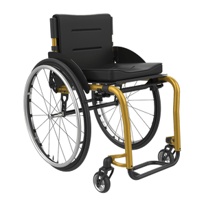 Rehasense | Icon 60 Active Wheelchair | Personalised Comfort and Sporty Experience Gold Front Right