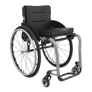 Rehasense | Icon 60 Active Wheelchair | Personalised Comfort and Sporty Experience Silver Front Right