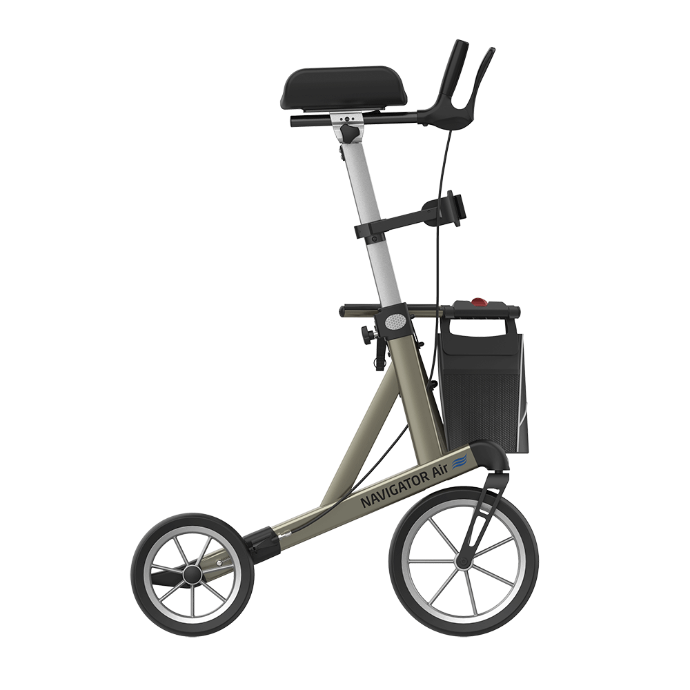 Rehasense | Navigator Air Rollator Range | Rotatable and Comfortable Champagne Right Side