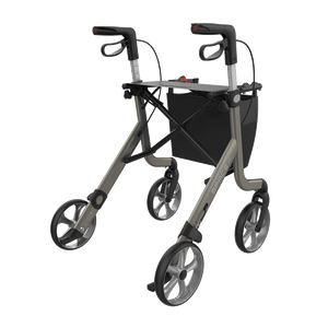 Rehasense | Space LX Rollator | Aluminium Lightweight Rollator with Ergonomic Design and Safety Features Champagne Back Right