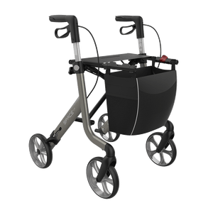 Rehasense | Space LX Rollator | Aluminium Lightweight Rollator with Ergonomic Design and Safety Features Champagne Front Right