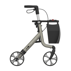 Rehasense | Space LX Rollator | Aluminium Lightweight Rollator with Ergonomic Design and Safety Features Champagne Right Side