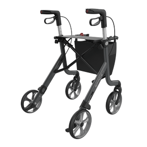 Rehasense | Space LX Rollator | Aluminium Lightweight Rollator with Ergonomic Design and Safety Features Grey Back Right
