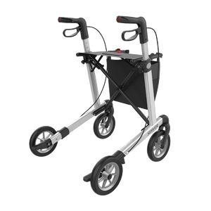 Rehasense | Server Rollator Range | The Elegant Classic Aluminium Rollator with Added Comfort and Accessibility Features White Back Right