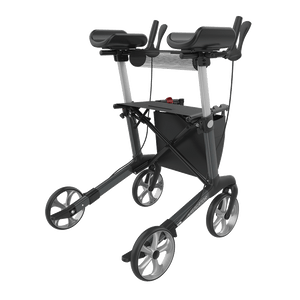 Rehasense | Server W Rollator Range | Navigator with Forearm Supports for Maximum Comfort Grey Back Right