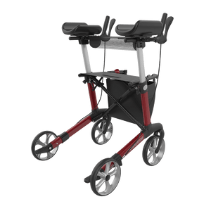 Rehasense | Server W Rollator Range | Navigator with Forearm Supports for Maximum Comfort Red Back Right