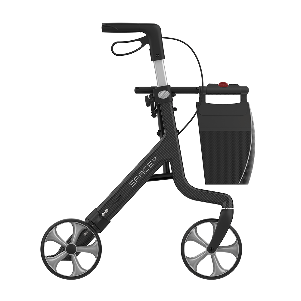 Rehasense | Space CF Rollator Range | Elegant Carbon Rollator | Enhanced Comfort and Lightweight Design Right Side