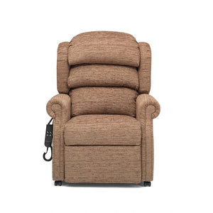 Repose Rimini Express Rise and Recline Armchair Front View. Duel Motor or Tilt in Space Riser Recliner Chair for the Elderly and Disabled