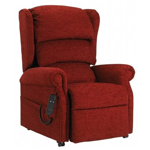 Repose Rimini Express Rise and Recline Armchair Wine. Duel Motor or Tilt in Space Riser Recliner Chair for the Elderly and Disabled