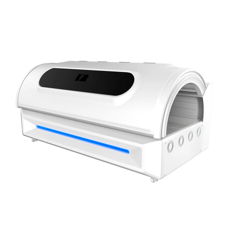 Revive Co Revive Bed Elite Pro Red Light Therapy in white closed tilted view