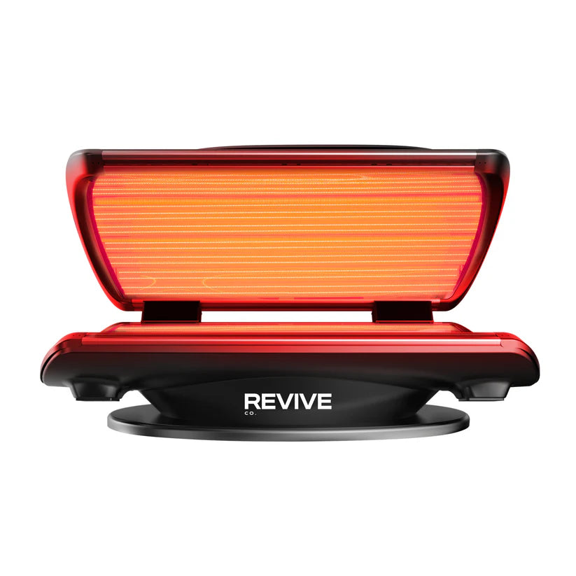 Revive Co Revive Bed Pro Red Light Therapy in black opened front view 