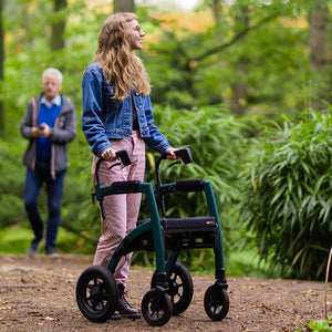 Rollz Motion Performance Rollator Wheelchairs in use outside