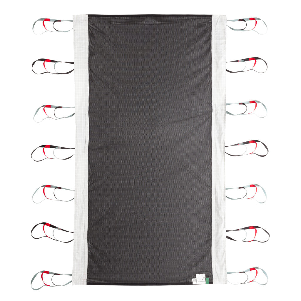 Direct Healthcare Group SafeHandlingSheet laid Horizontal Sling and Transfer Aid laid flat and black