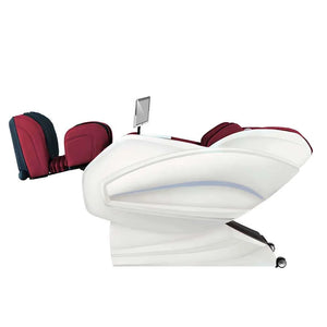 Sasaki 10 Series Royal Queen 5D AI Ultimate Massage Chair in red white reclined