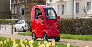 Scooterpac Cabin Car Mk2 Plus in use outside