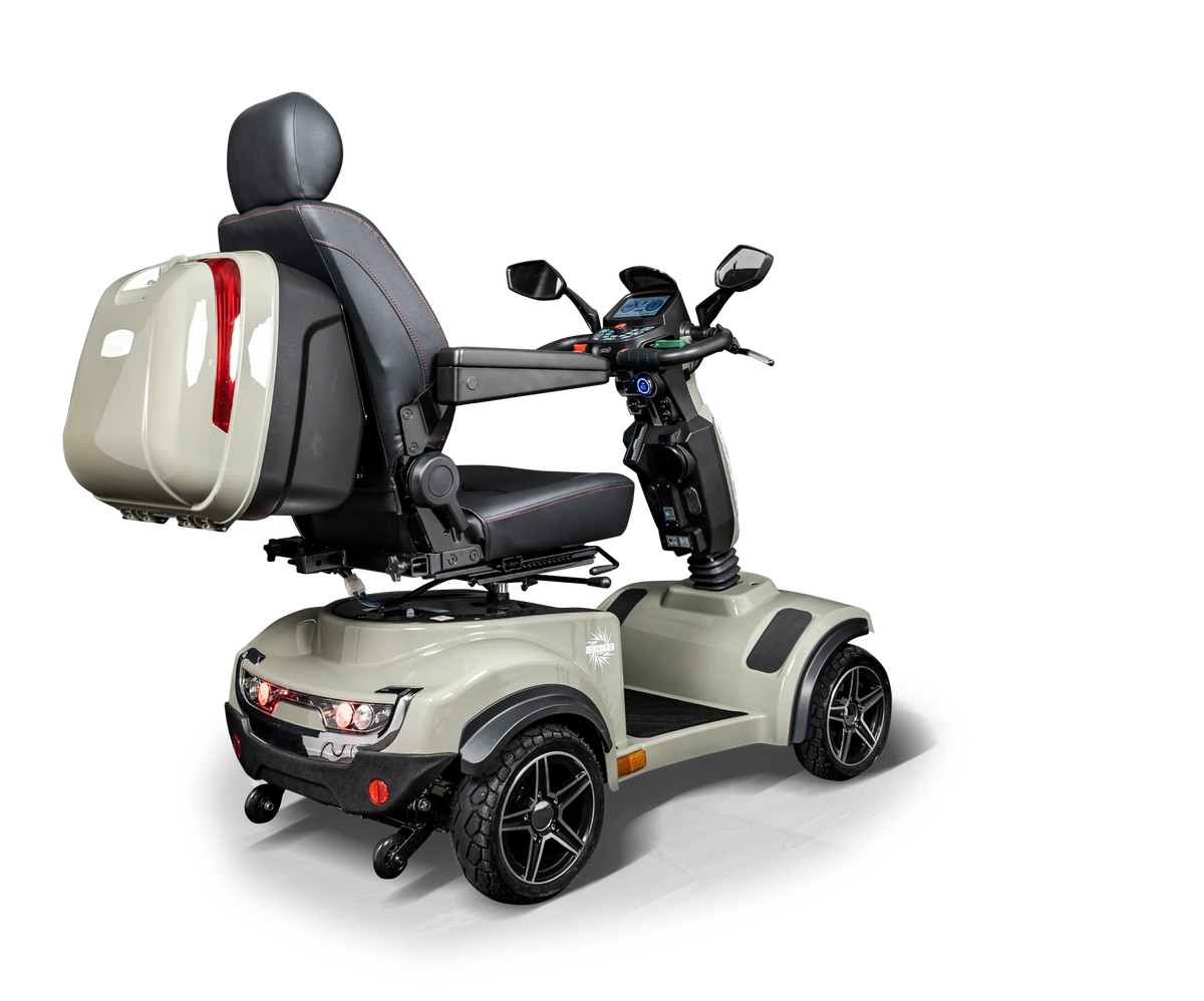 Scooterpac Ignite Mini Sport Mobility Scooter facing right back view