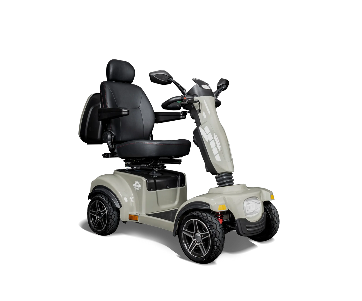 Scooterpac Ignite Mini Sport Mobility Scooter facing right front view 