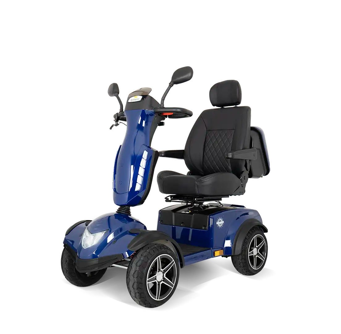 Scooterpac Ignite Sport Mobility Scooter Facing Left Front View 
