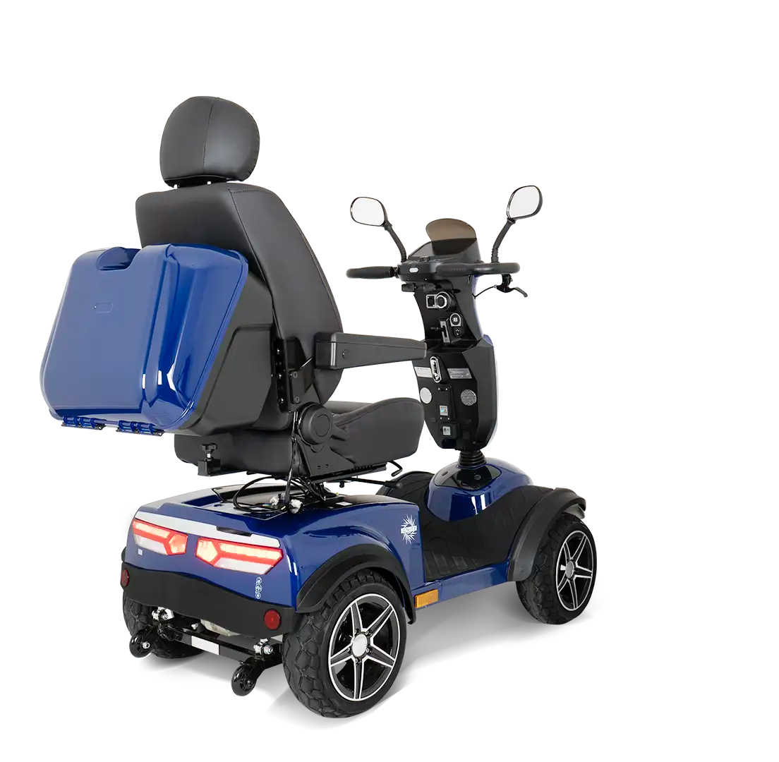 Scooterpac Ignite Sport Mobility Scooter Facing Right Back View