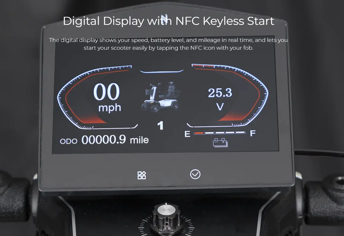 Scooterpac Savvy Defender Mobility Scooter Digital Display
