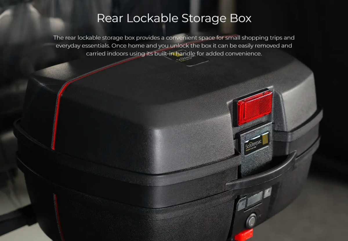 Scooterpac Savvy Defender Mobility Scooter Rear Lockable Storage Box