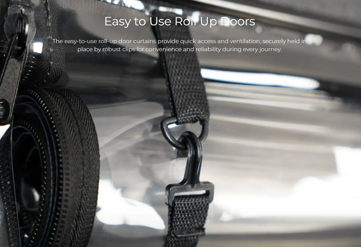 Scooterpac Savvy Defender Mobility Scooter easy to use roll up doors