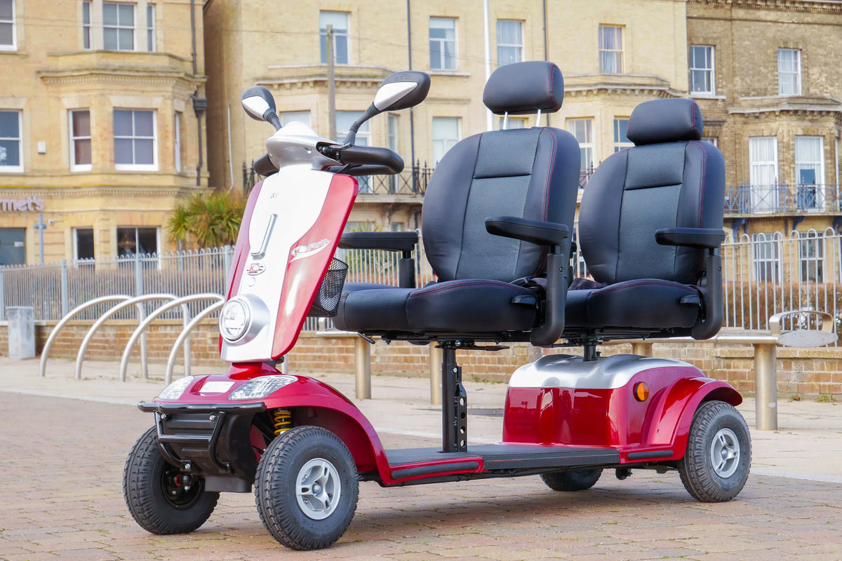 Scooterpac Tandem Mobility Scooter outdoors