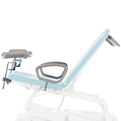 Seers CLINNOVA Gynae Pro Treatment Chair Leg Supports Side Loops Paper Roll Holder fitted as standard
