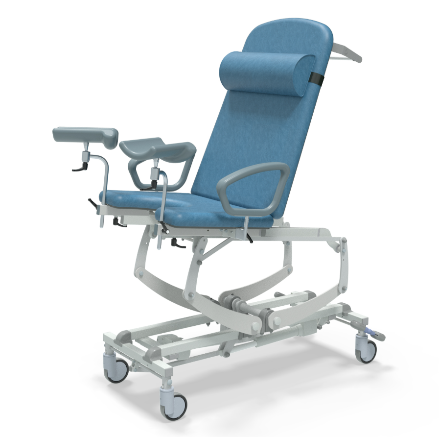 Seers CLINNOVA Gynae Pro Treatment Chair NV8683 CLS Electric Height Elevation Tilt Electric Backrest Central Locking Castors Classic Base
