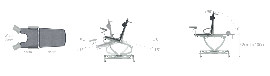 Seers CLINNOVA Gynae Pro Treatment Chair specifications