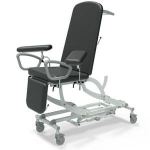 Seers CLINNOVA Phlebotomy 1   NV9456P-CLS
Hydraulic
Gas Assisted Backrest & Foot Section
Independent Castors
Classic Base