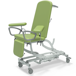 Seers CLINNOVA Phlebotomy 1 NV9656P-CLS 
Hydraulic
Gas Assisted Backrest & Foot Section
Central Locking Castors
Classic Base