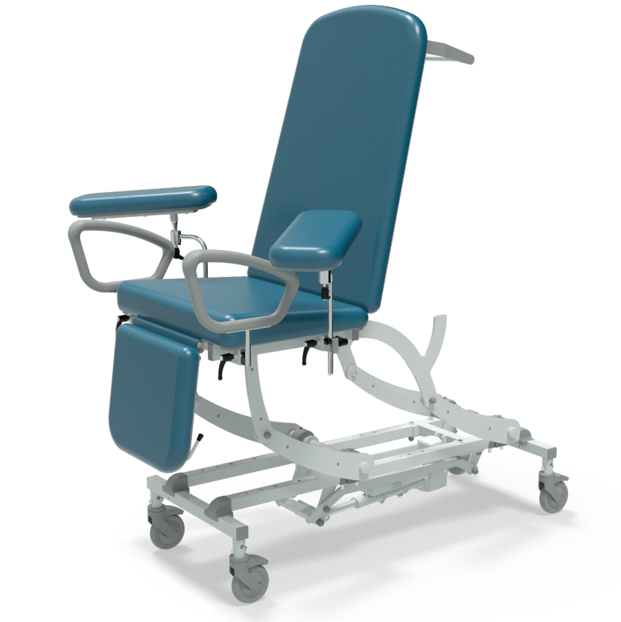 Seers CLINNOVA Phlebotomy 2 Treatment Chair NV9476P-CLS
Electric Height Elevation
Electric Backrest
Gas Assisted Foot Section
Independently Braking Castors
Classic Base
