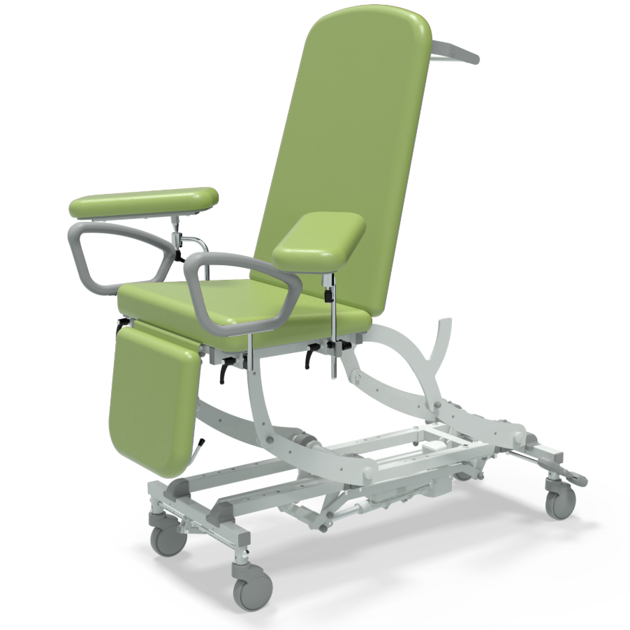 Seers CLINNOVA Phlebotomy 2 Treatment Chair  NV9676-CLS
Electric Height Elevation
Electric Backrest
Gas Assisted Foot Section
Central Locking Castors
Classic Base