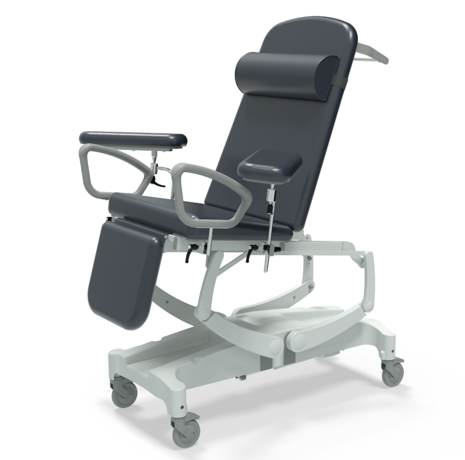 Seers CLINNOVA Phlebotomy Pro Treatment Chair  NV9496-PRM
Electric Height Elevation &amp; Tilt
Electric Backrest
Electric Foot Section 
Independently Braking Castors
Premium Base