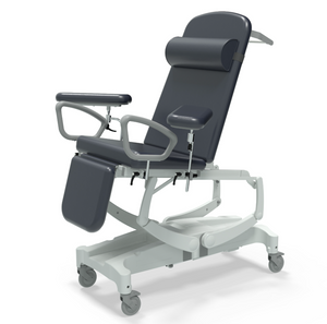 Seers CLINNOVA Phlebotomy Pro Treatment Chair  NV9496-PRM
Electric Height Elevation & Tilt
Electric Backrest
Electric Foot Section 
Independently Braking Castors
Premium Base