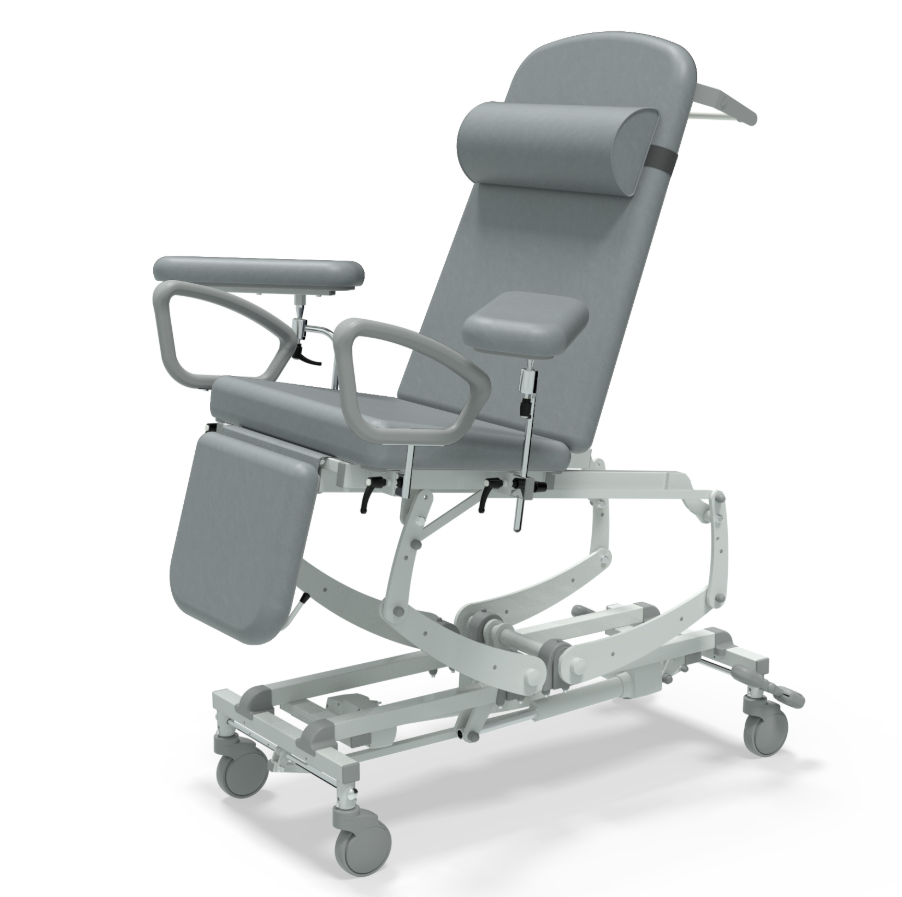 Seers CLINNOVA Phlebotomy Pro Treatment Chair  NV9596P-CLS
Electric Height Elevation &amp; Tilt
Electric Backrest
Electric Foot Section
Retractable Castors
Classic Base