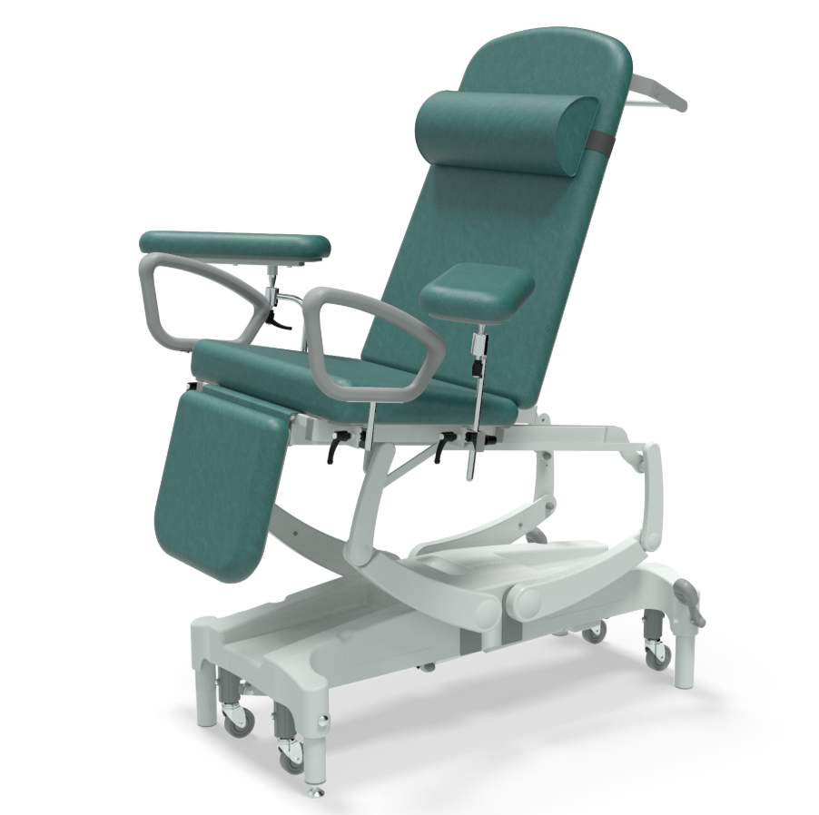 Seers CLINNOVA Phlebotomy Pro Treatment Chair NV9596P-PRM
Electric Height Elevation &amp; Tilt
Electric Backrest
Electric Foot Section
Retractable Castors
Premium Base