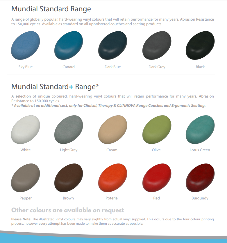 Seers CLINNOVA Therapy 2 Section colours