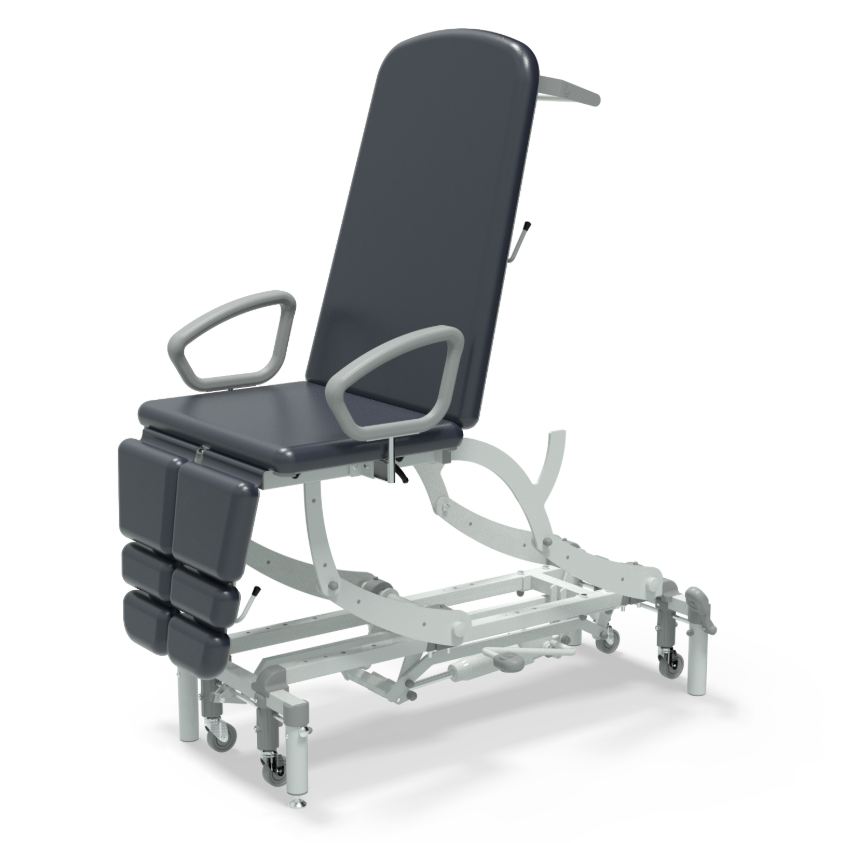 Seers CLINNOVA Versa 1 Treatment Chair NV0555-CLS
Hydraulic
Gas Assisted Backrest &amp; Dual Foot Sections
Retractable Castors
Classic Base